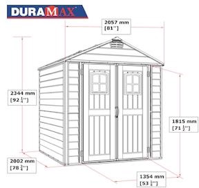 Caseta Jardin Duramax Modelo Storemax 7x7